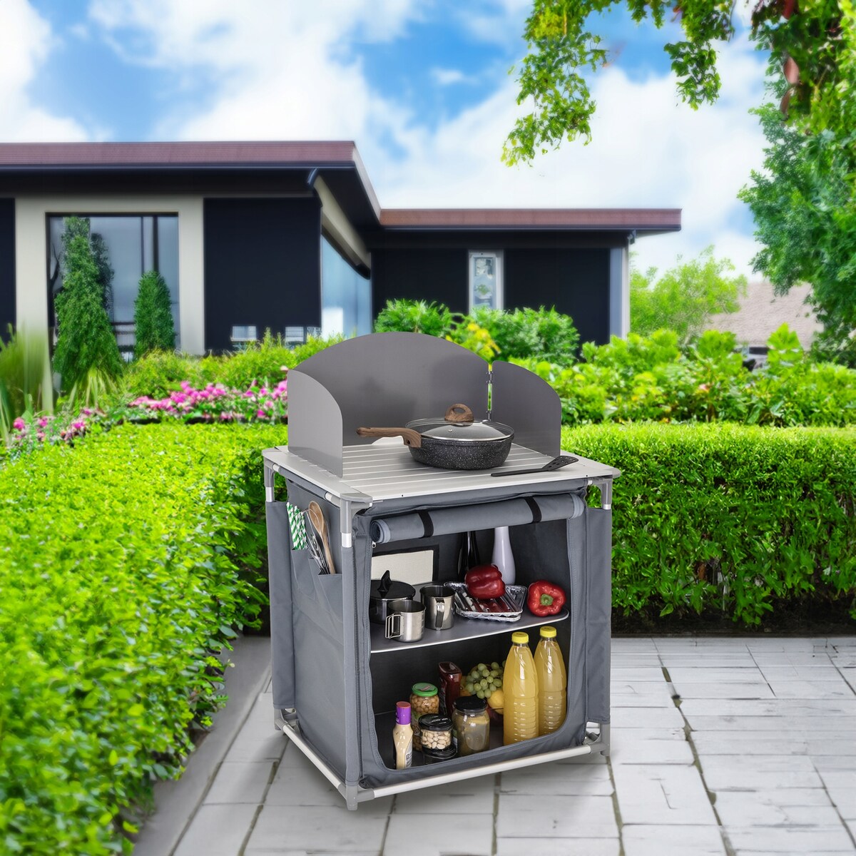 KUCHNIA TURYSTYCZNA SZAFKA stół składany ogrodowy torba KEMPINGOWY stolik