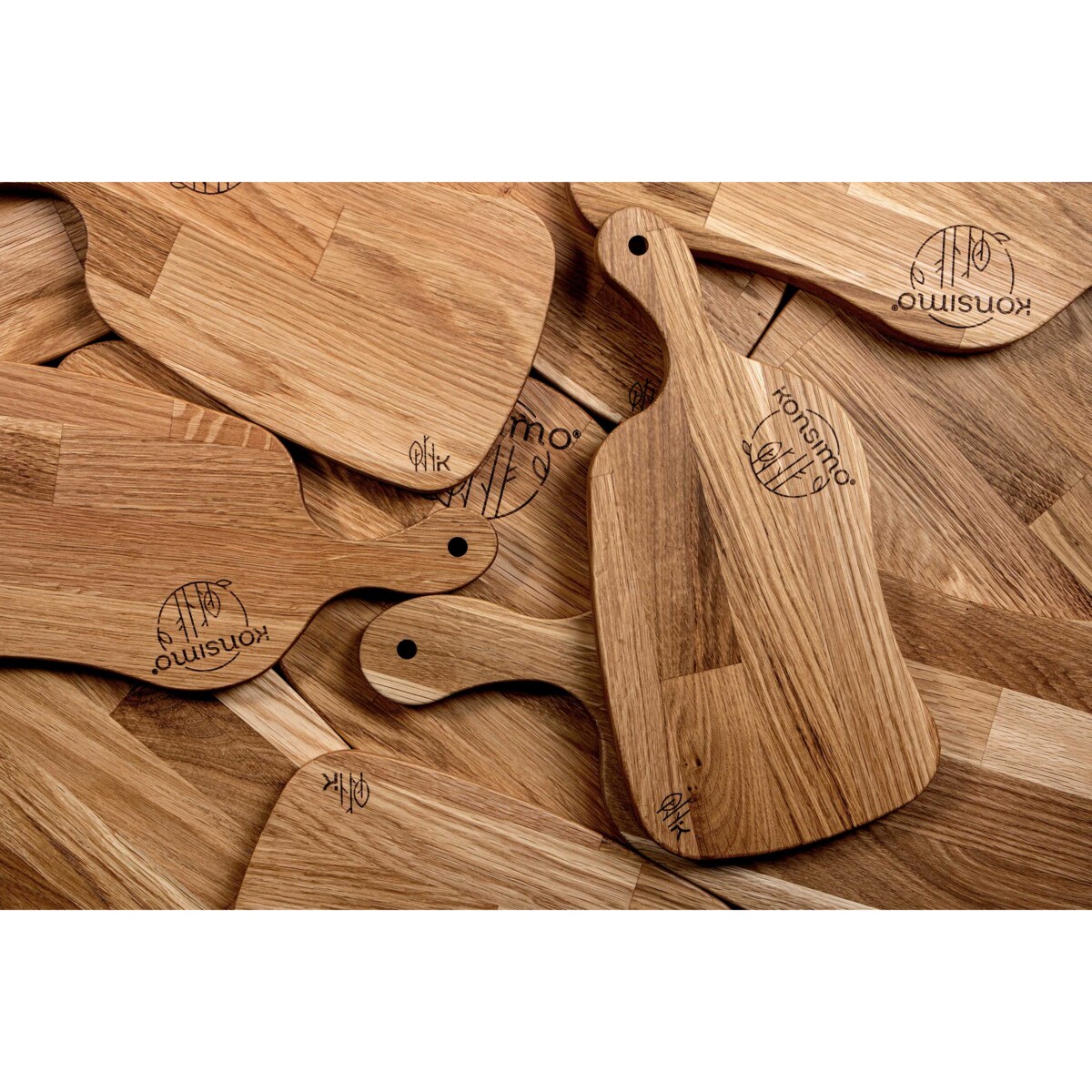 Konsimo LIVO Zestaw desek do krojenia (3szt.), drewno dębowe