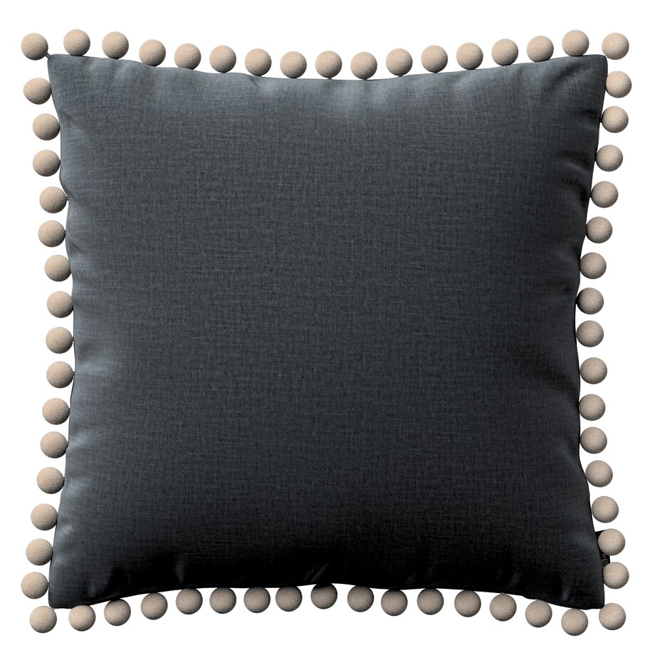 Poszewka Wera na poduszkę 45x45 grafitowy welwet