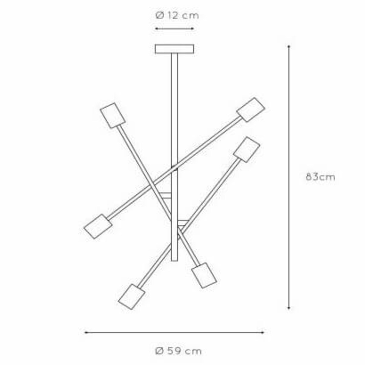 Przysufitowa lampa Lester 21119/06/02 Lucide loftowa metalowa złota
