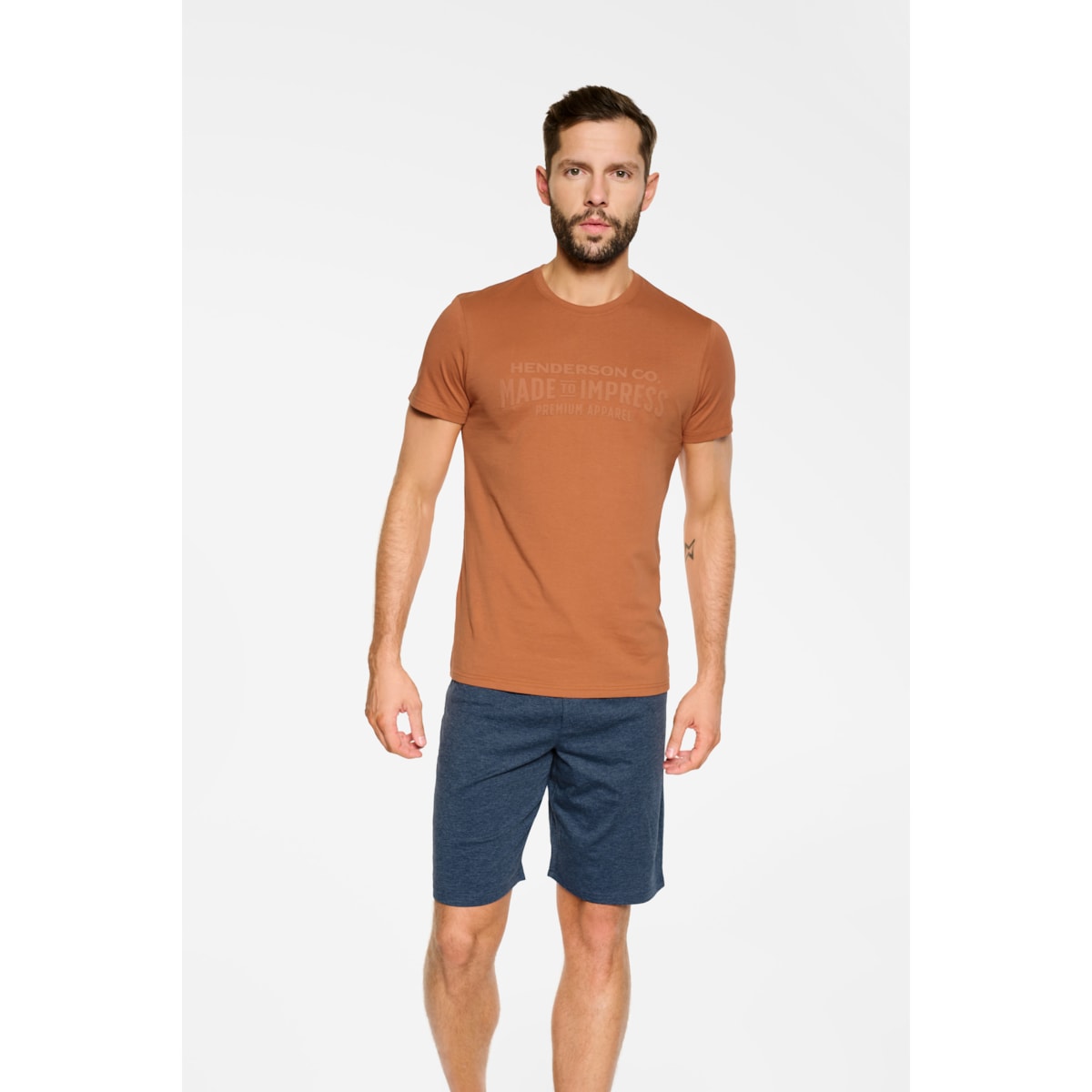 Piżama Press 39749-22X Rudo-Niebieska Rudo-Niebieski, M