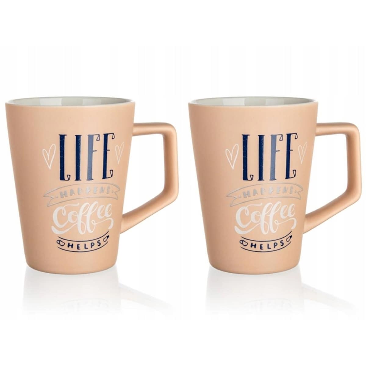 KUBEK na kawę herbatę napoje prezent 2x 450 ml COFFEE BANQUET do pracy domu