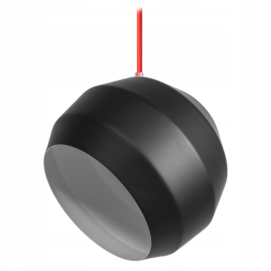 Lampa Sufitowa Wisząca Styl Czarna Metalowa