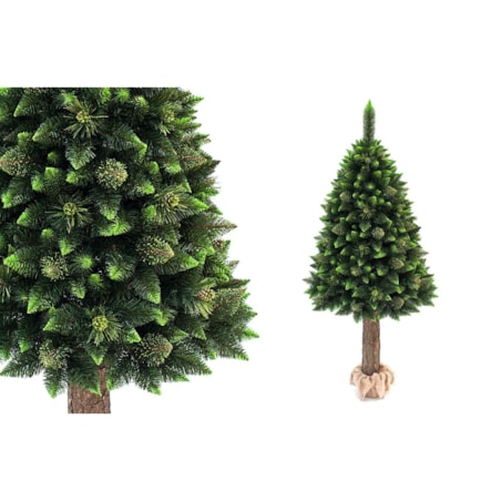 Choinka sztuczna Sosna oliwkowa z kryształkami na pniu