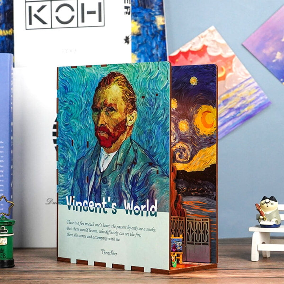 Miniaturowy domek Book Nook - Świat Vincenta - Tonecheer