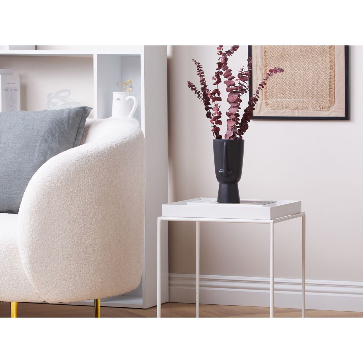 Wazon na kwiaty ceramiczny Czarny ARTEMIS