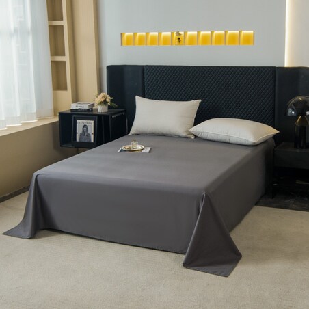 Prześcieradło Bawełniane Bez Gumki 270X250 Szare