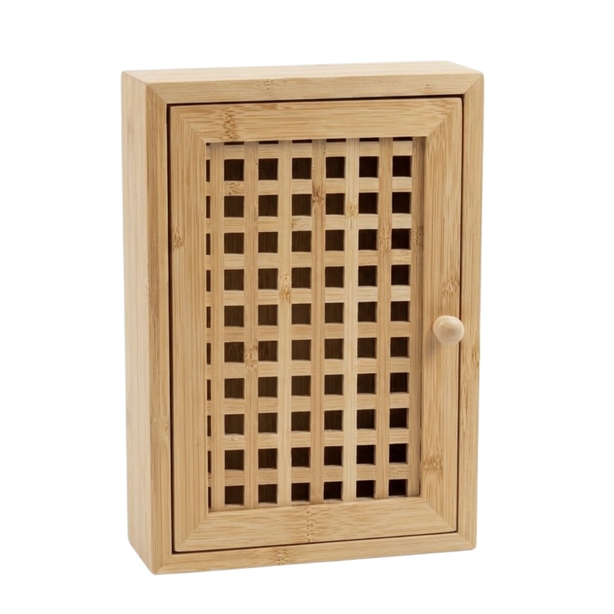 Wisząca szafka na klucze KIZU, 19 x 27 x 6 cm, bambus