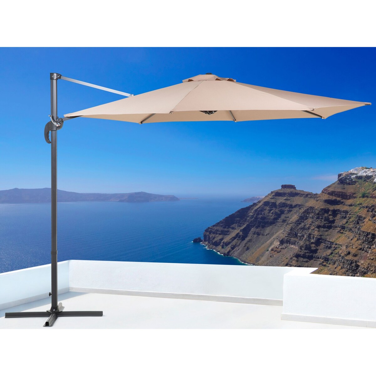 Parasol ogrodowy ⌀ 300 cm beżowy SAVONA