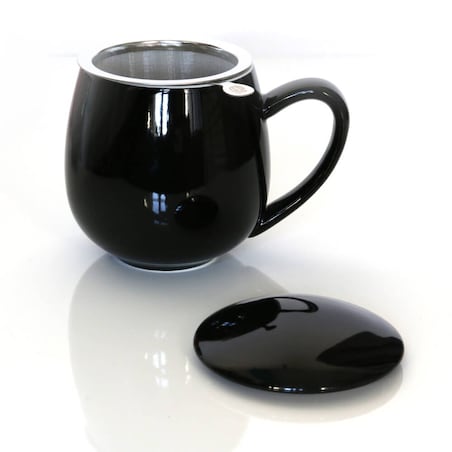 Kubek z zaparzaczem i pokrywką czarny