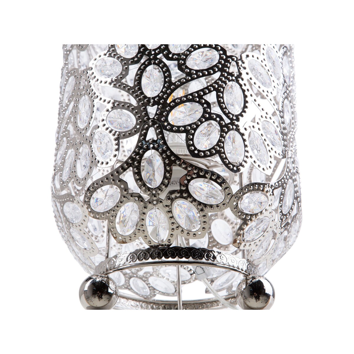 Lampa podłogowa metalowa srebrna VOLTA