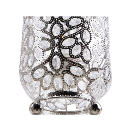 Lampa podłogowa metalowa srebrna VOLTA