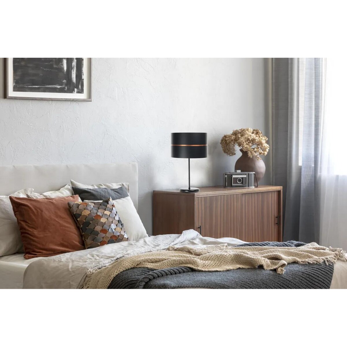 Lampa stołowa SIMPLY GLAMOUR czarna