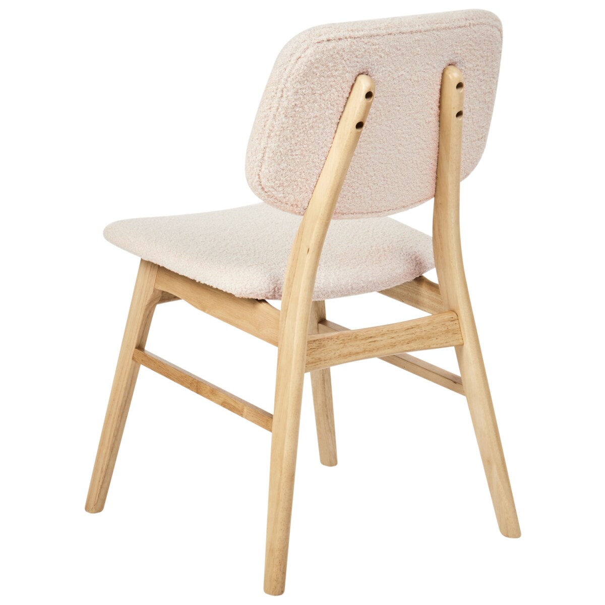 Zestaw 2 krzeseł do jadalni ELLA Boucle Jasnobeżowy