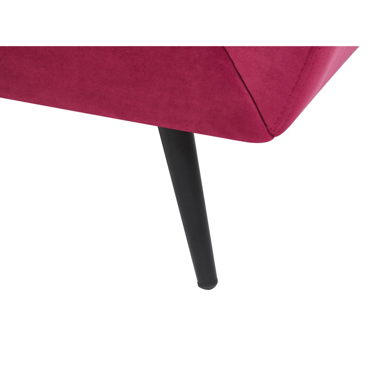 Sofa 3-osobowa welurowa burgundowa LENVIK