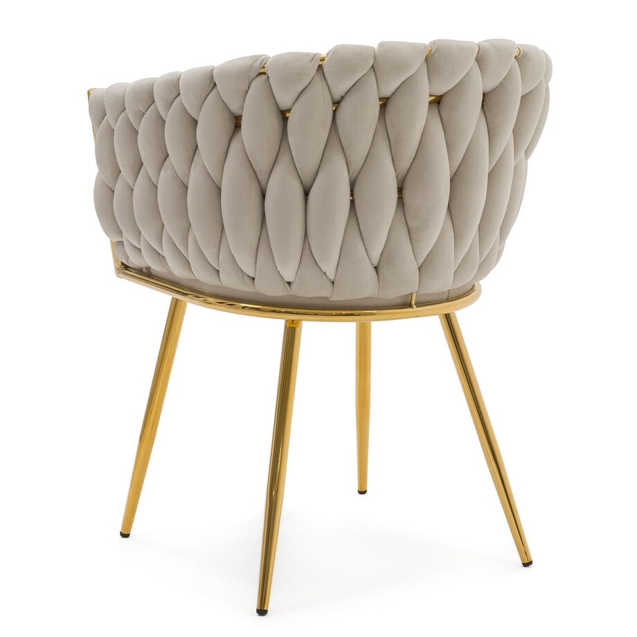 Krzesło tapicerowane welurowe do salonu jadalni ROSA GOLD kaszmir