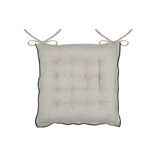 Pikowana poduszka na krzesło, wiązanie, ALINE, 38 x 38 cm