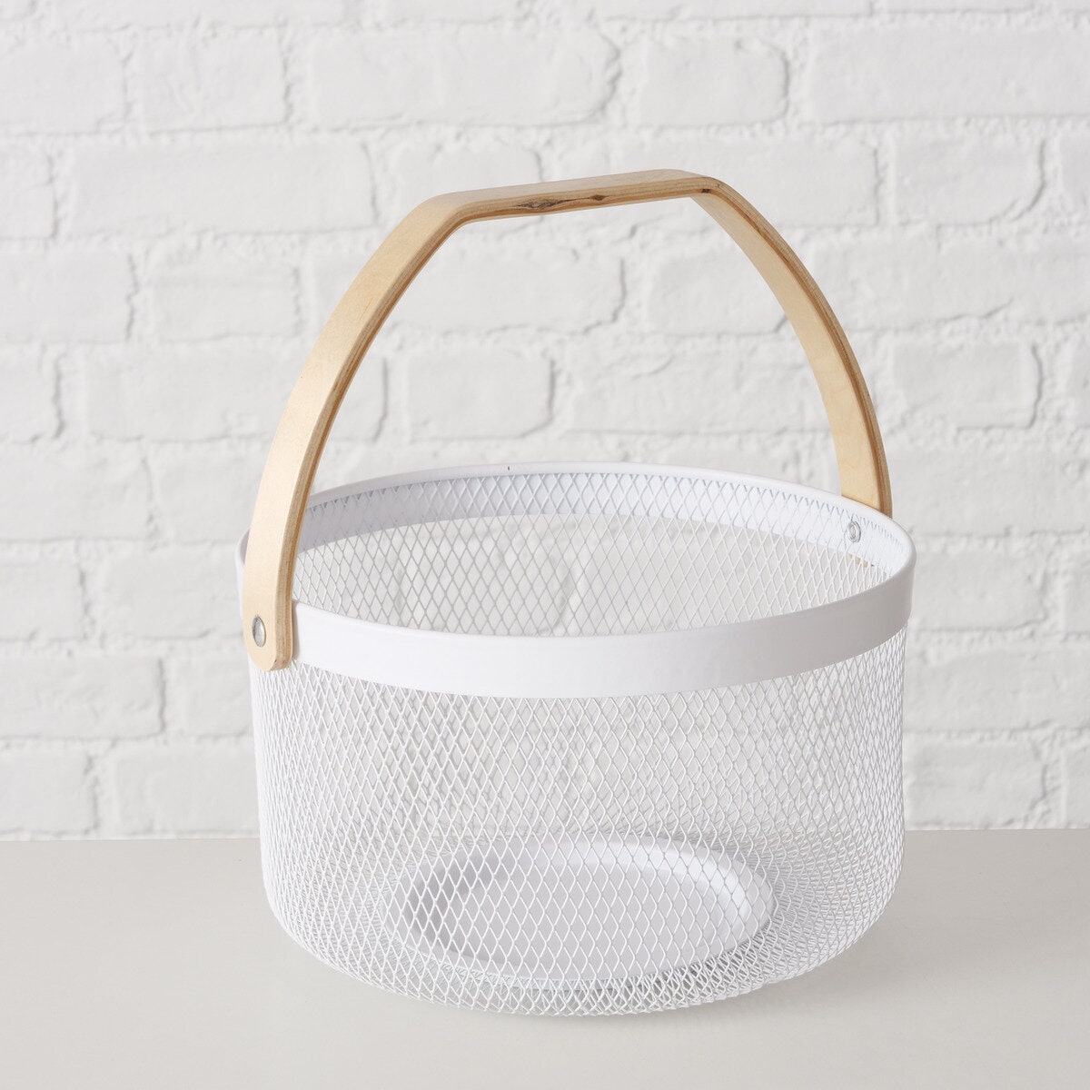 Koszyk dekoracyjny z metalu KOLEO, Ø 17 cm