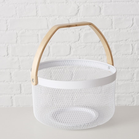 Koszyk dekoracyjny z metalu KOLEO, Ø 17 cm