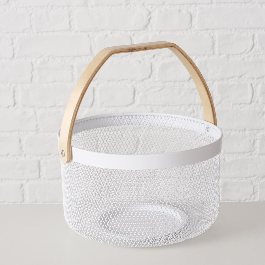 Koszyk dekoracyjny z metalu KOLEO, Ø 17 cm