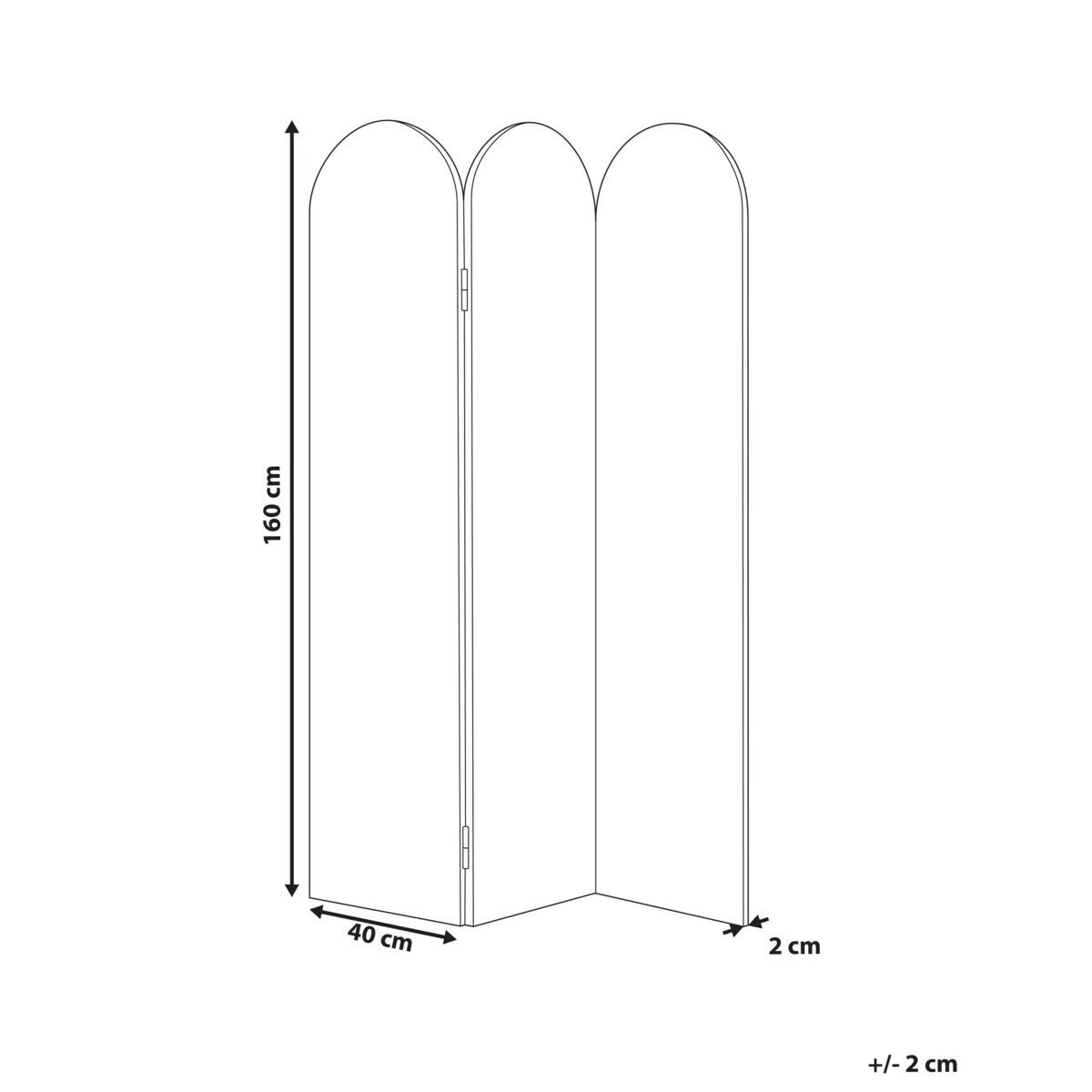 3-panelowa ścianka akustyczna SLIMMY Beżowy 120 cm 160 cm