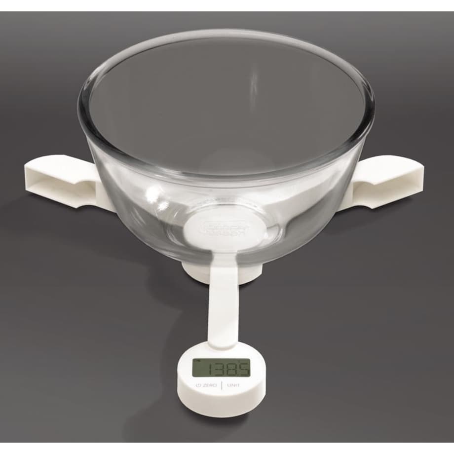 Składana waga kuchenna biała TriScale, Joseph Joseph