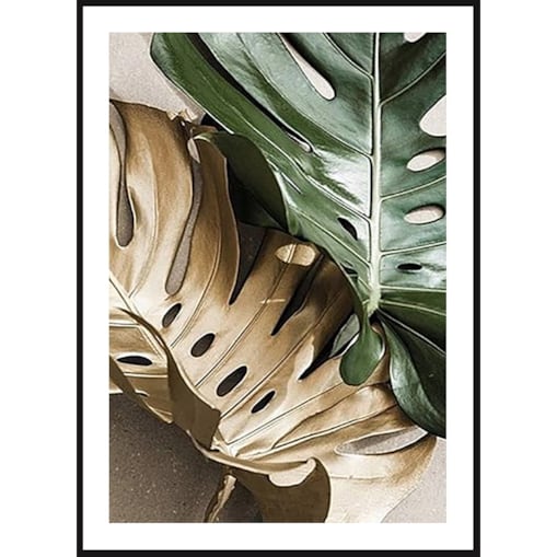 Poster Story, Plakat, Obraz - Złota Monstera No4, wymiary 50 x 70 cm