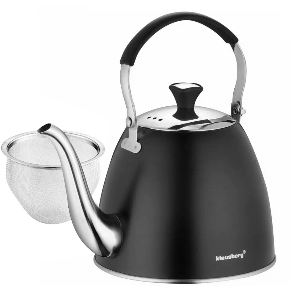 Czajniczek zaparzacz 1.1L do herbaty ziół KLAUSBERG czarny