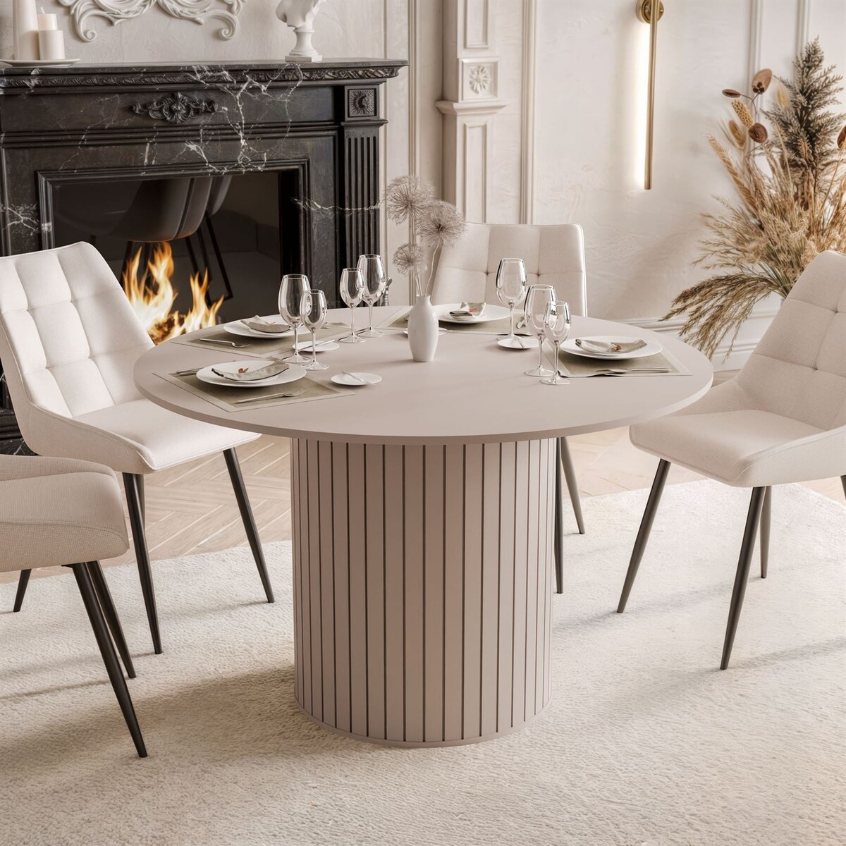 Okrągły stół ELODIE 120 cm, kaszmir