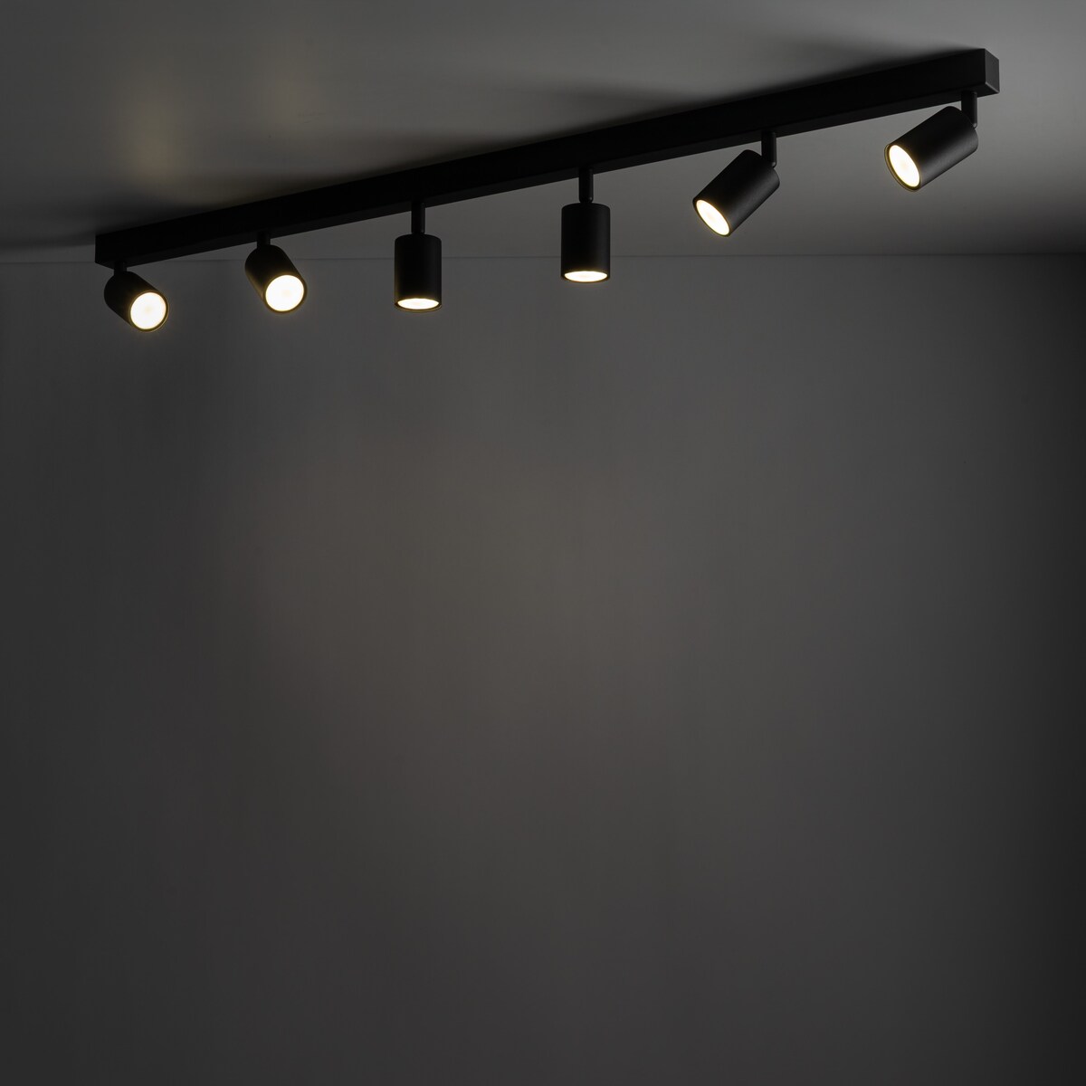 TK Lighting NEX Black 11370 lampa sufitowa listwa 6x GU10 czarna, regulowane spoty do salonu i kuchni