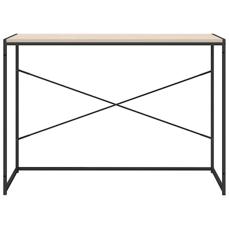 vidaXL Biurko komputerowe, czarno-dębowe, 110x60x70 cm