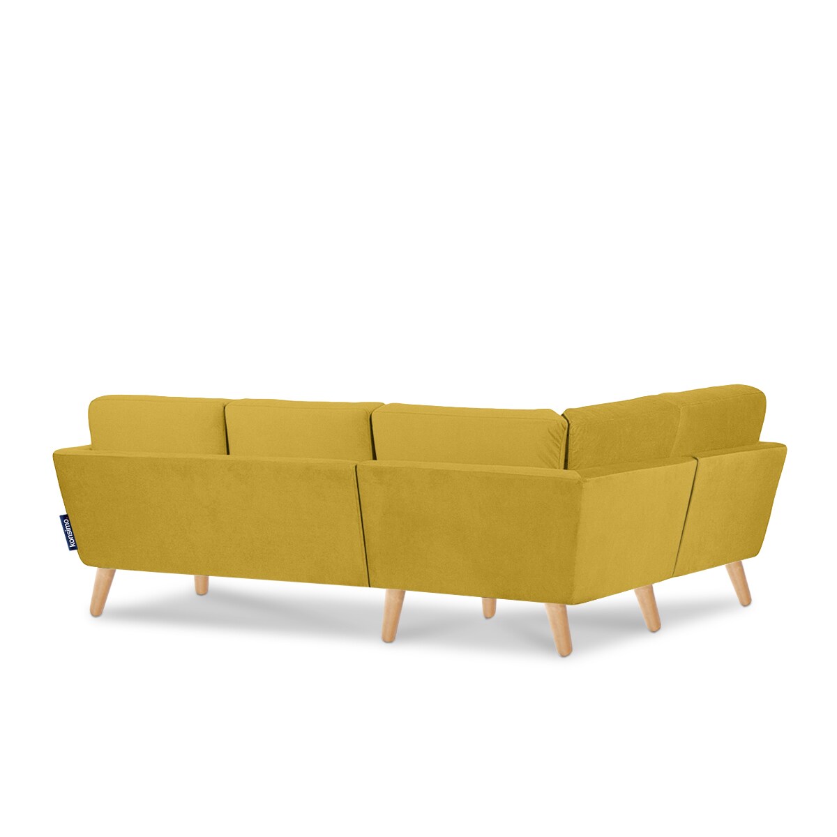 KONSIMO TAGIO Narożnik skandynawski, żółty, lewy