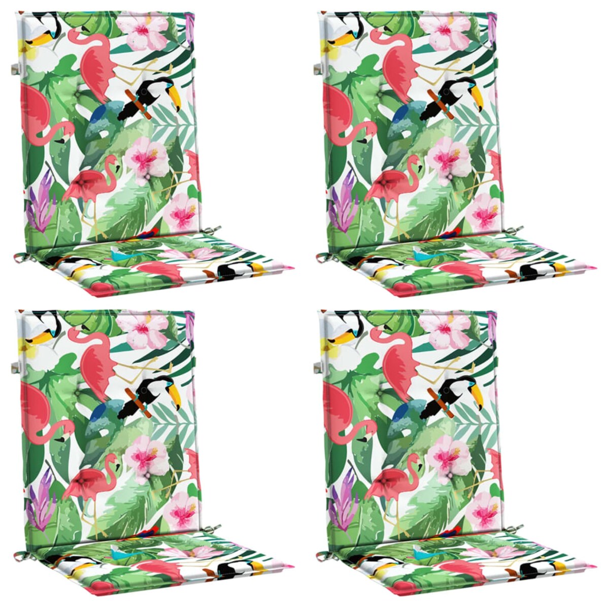vidaXL Poduszki na krzesła z niskim oparciem, 4 szt., wielokolorowe