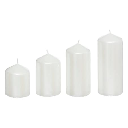 Zestaw 4 świec w różnych rozmiarach, Ø 5 cm