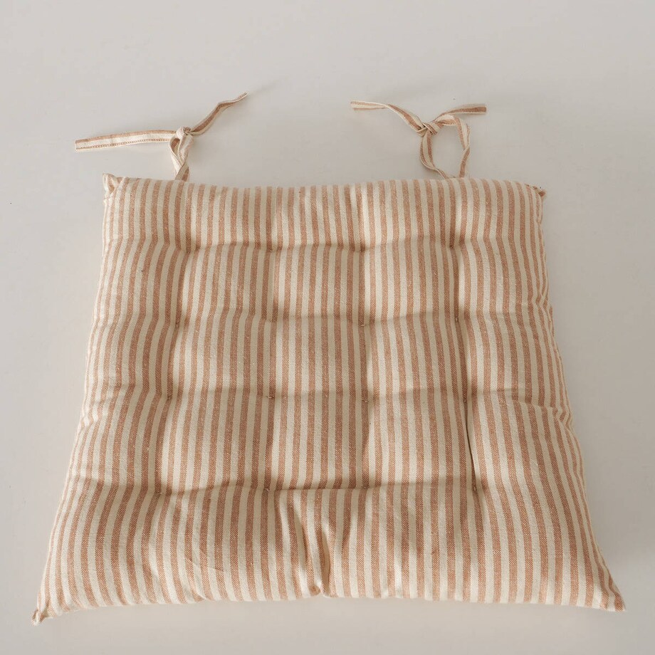 Poduszka na krzesło bawełniana w pasy ILENA, 40 x 40 cm
