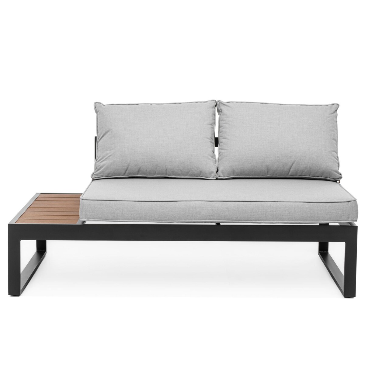 MEBLE OGRODOWE ALUMINIOWE NAROŻNIK NICEA SZARO GRAFITOWA LEWA