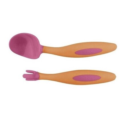 Sztućce dla niemowląt i dzieci do nauki jedzenia Strawberry Shake, b.box