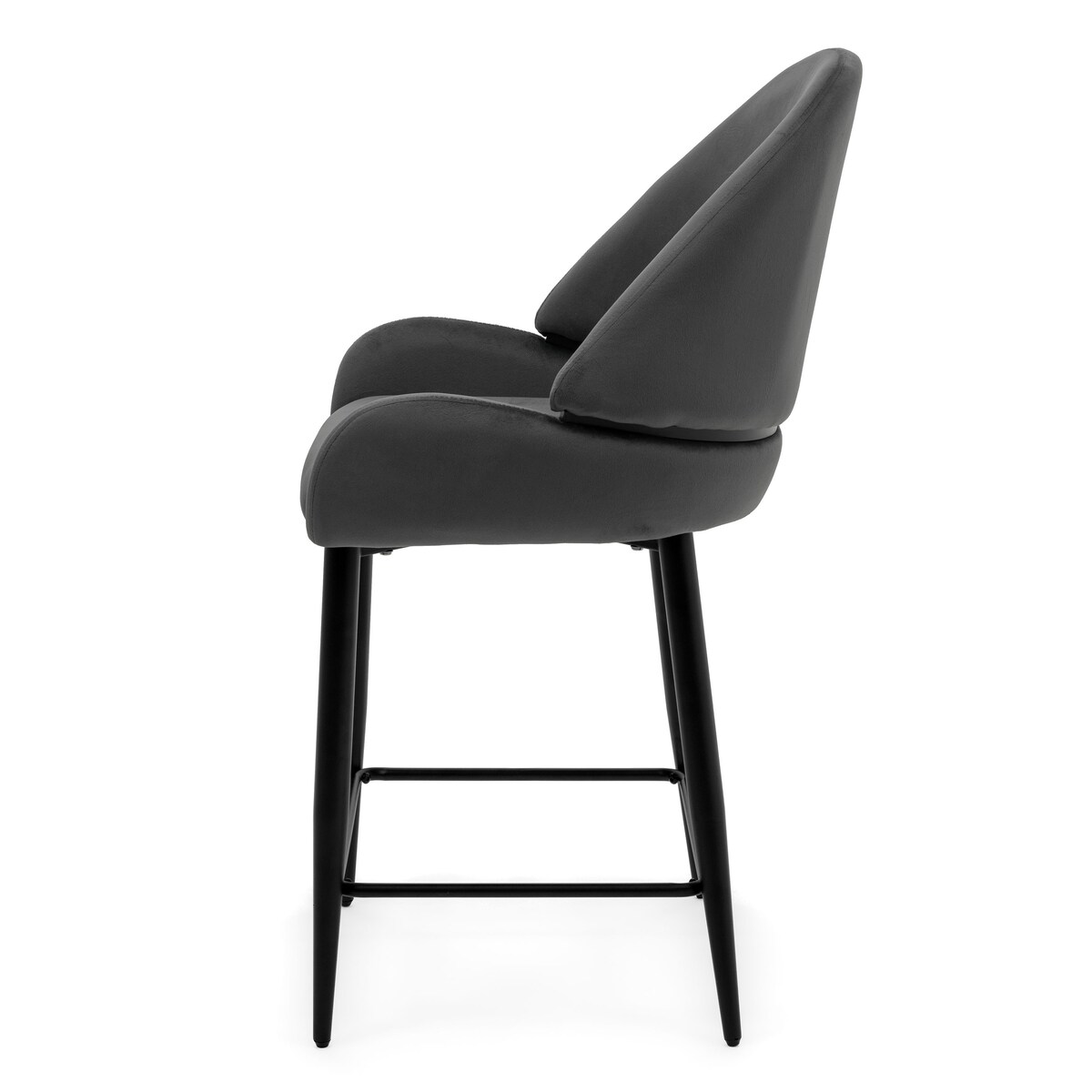 Hoker tapicerowany welurowy do salonu BERGAMO szary