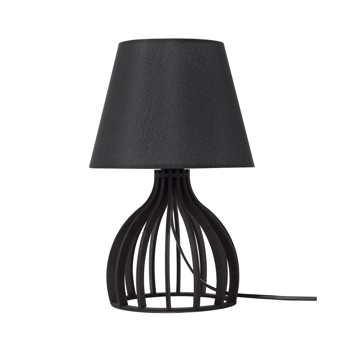 Lampka nocna drewniana czarna AGUEDA