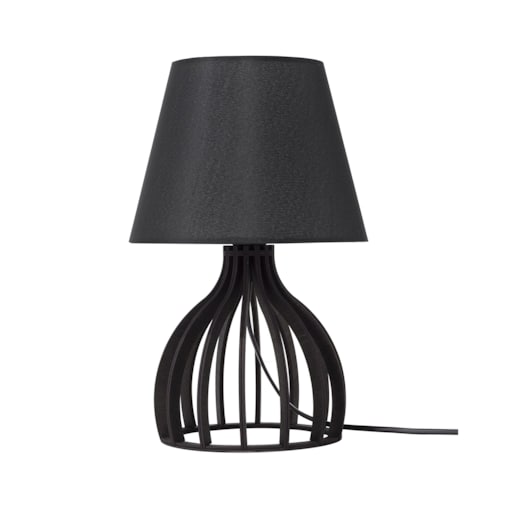 Lampka nocna drewniana czarna AGUEDA