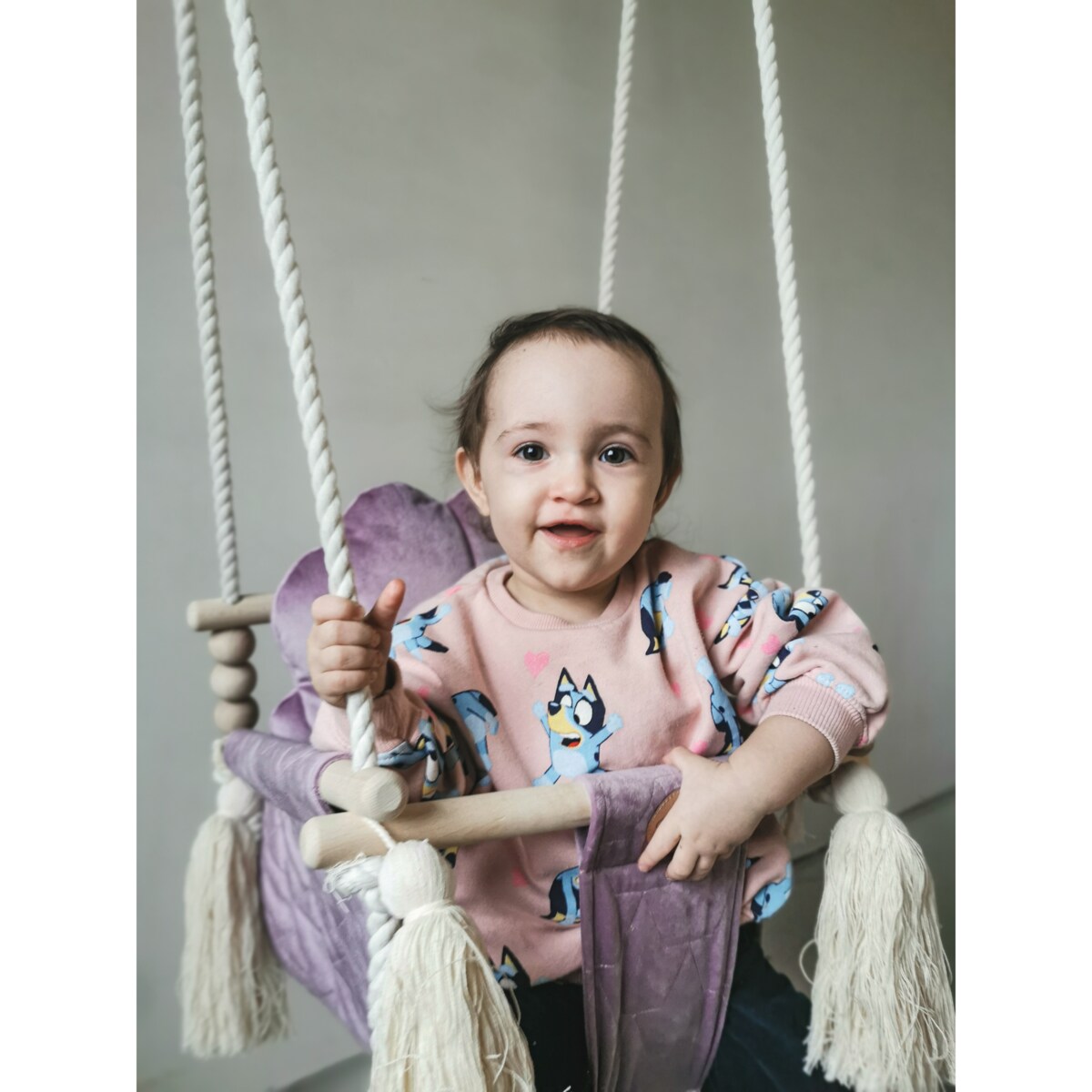 Huśtawka klasyczna - shell velvet wrzos