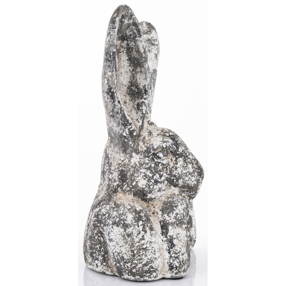Figurka - szare popiersie królika 30x22x16,5 cm TORINO