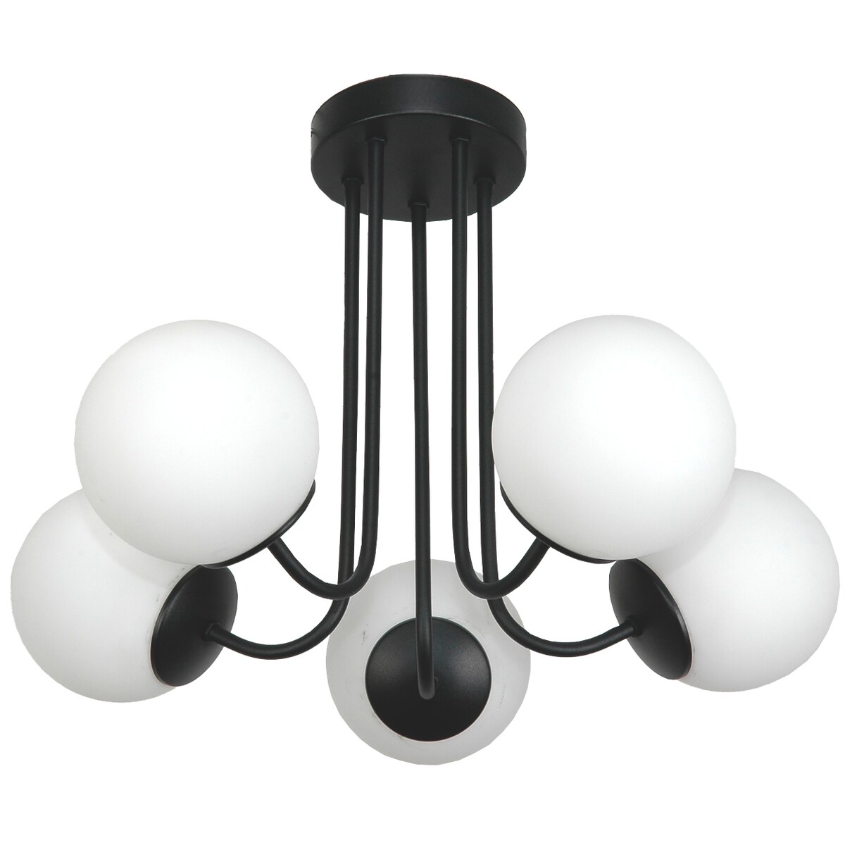 lampa sufitowa industrialna czarna gosti kule białe edylit