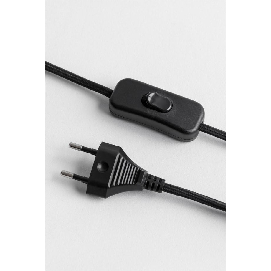 Lampa stołowa ceramiczna, czarna, Finley, 36x26 cm