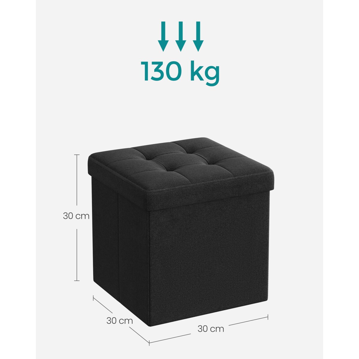 Pufa Siedzisko do sypialni pokoju przedpokoju Czarna