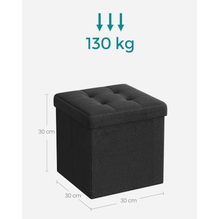 Pufa Siedzisko do sypialni pokoju przedpokoju Czarna