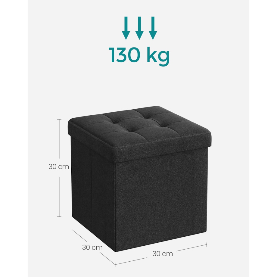 Pufa Siedzisko do sypialni pokoju przedpokoju Czarna