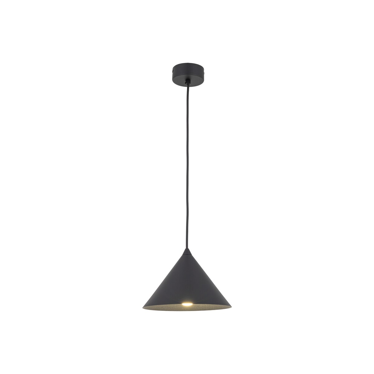 Lampa wisząca TK Lighting CONO BLACK 10058 czarna E27 19 cm regulowana wysokość do 140 cm metalowy klosz