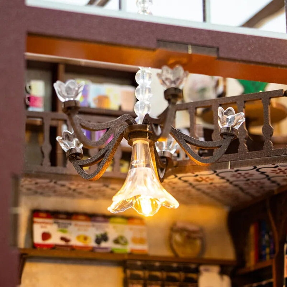 Miniaturowy domek Book Nook - Śniadanie na mieście