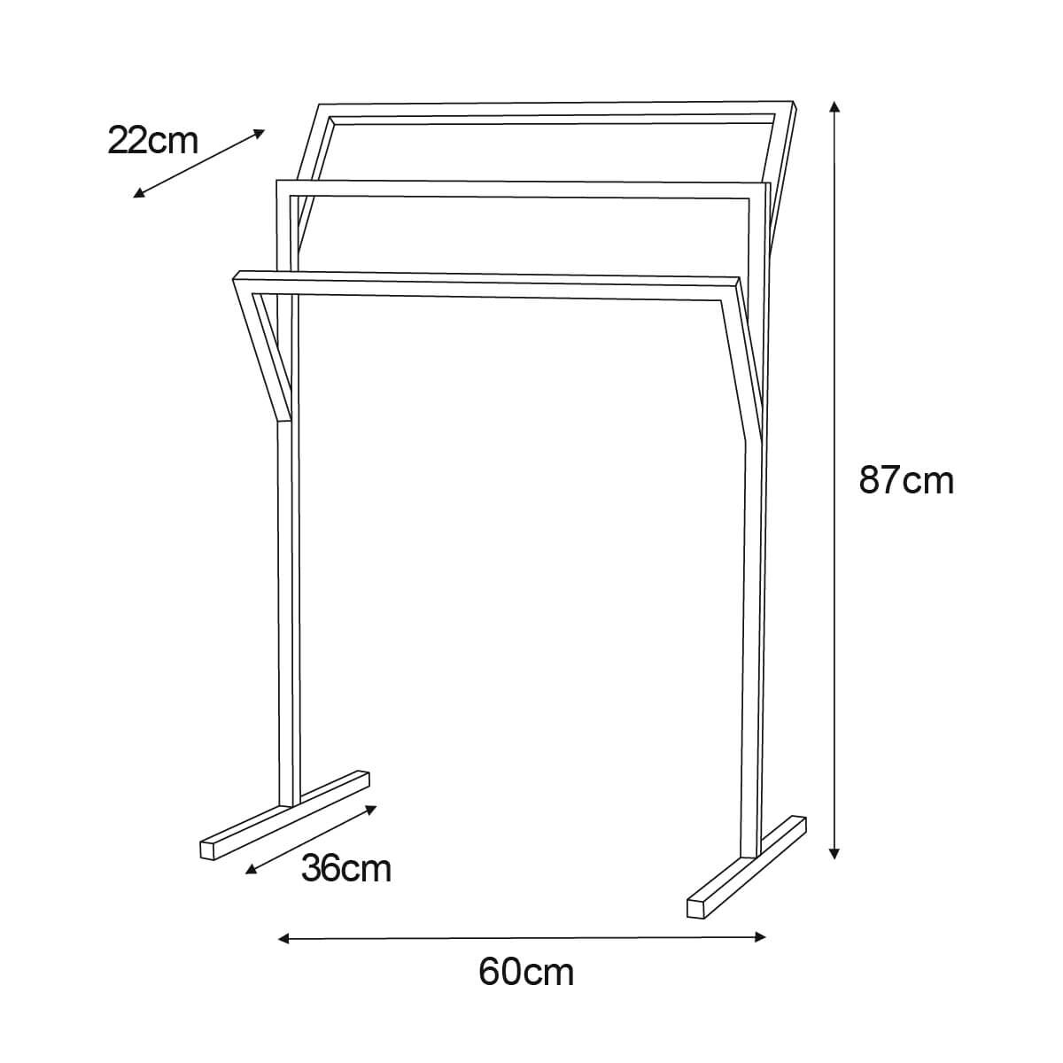 Stojak na ręczniki Kaja Home KS-15 WIESZAK TOWEL III S Kaja metalowy czarny